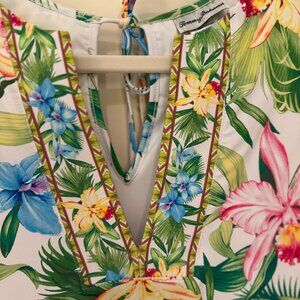 Tommy Bahama Split Neck Orchid Garden Romper